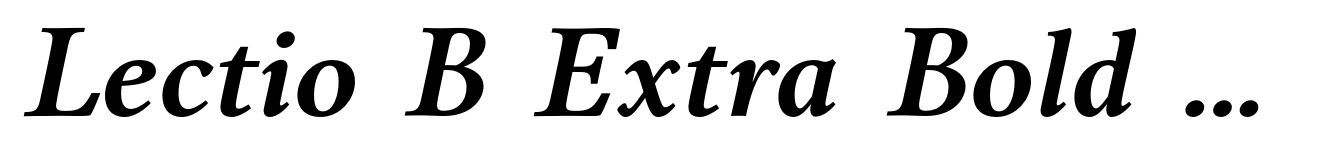 Lectio B Extra Bold Italic